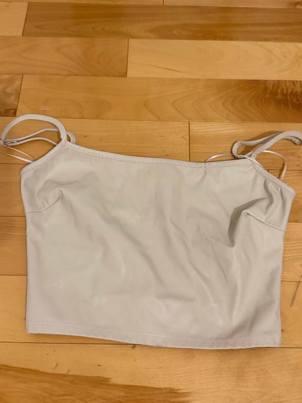 White Women's Square-Neck Camisole with Adjustable Straps
